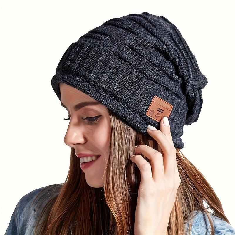 Smart Wearable Devices, Wireless Beanie Hat for Men Gifts, Cool Tech Gift for Men Women Adults Teen Boys, Wireless Beanie Music Hat with Headphones
