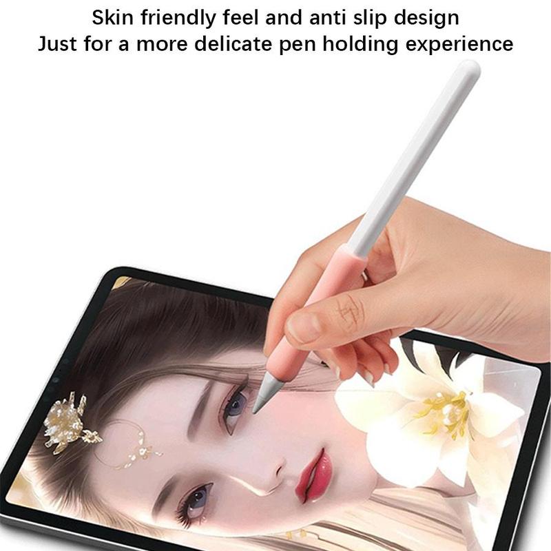 Silicone Stylus Pen Grip(No Pen), 2 Counts Stylus Pen Grip, Tablet & Computer Accessories Compatible with Apple Pencil 1st 2nd 3rd Generation