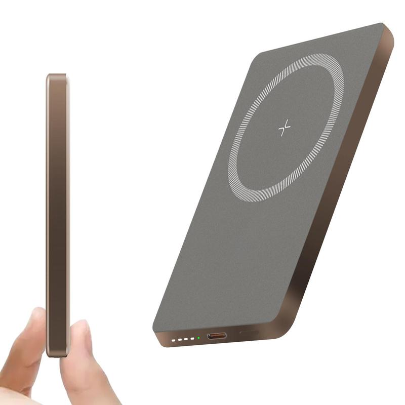 Magnetic Power Bank, 5000mAh Magnetic Power Bank with Type-C Port, 20W PD Fast Charging Wireless Portable Charger for iPhone 15 14 13 12 Pro Max