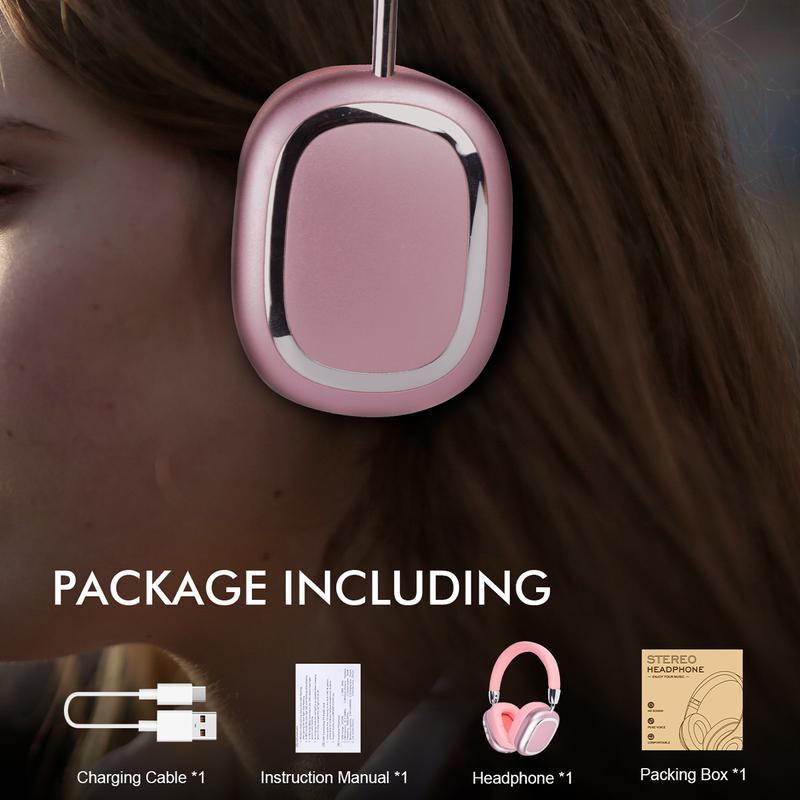 Wireless Headphones with Built-in Microphone, Electronic Audio Earbuds Wireless Noise Cancellation Headphones, Foldable Gaming Headset for iPhones, Computers, MP3, Fun Summer Gift