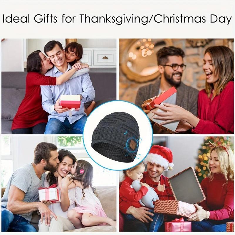 Smart Wearable Devices, Wireless Beanie Hat for Men Gifts, Cool Tech Gift for Men Women Adults Teen Boys, Wireless Beanie Music Hat with Headphones