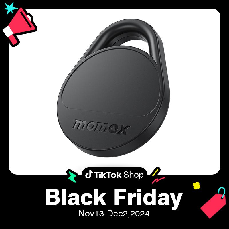 MOMAX GPS Key Finder, Tracker Tag, Works with Apple Find My, Key Tracker with APP,Sound Location, Key Tracker for Luggage, Suitcase, Wallet
