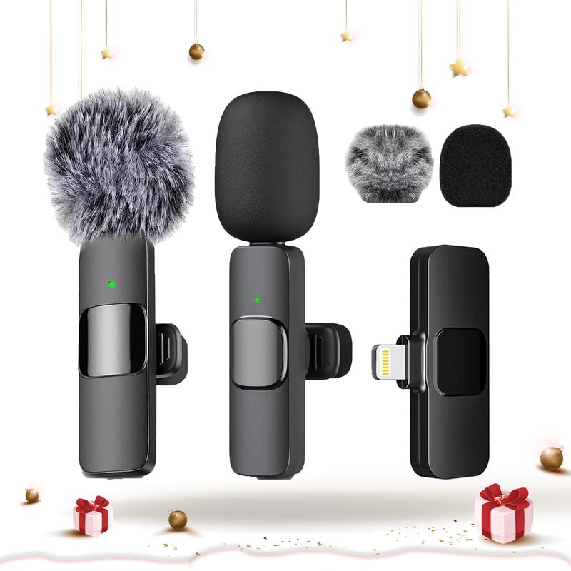 Wireless Collar Microphone, Portable Audio Noise Reduction Mic for iPhone, Tablet, Collar Mini Microphones, Wireless Microphones for Video Recording, Teaching Speech Mic, Streaming Equipment, christmas gift ideas Black Friday Deals tiktok shop store