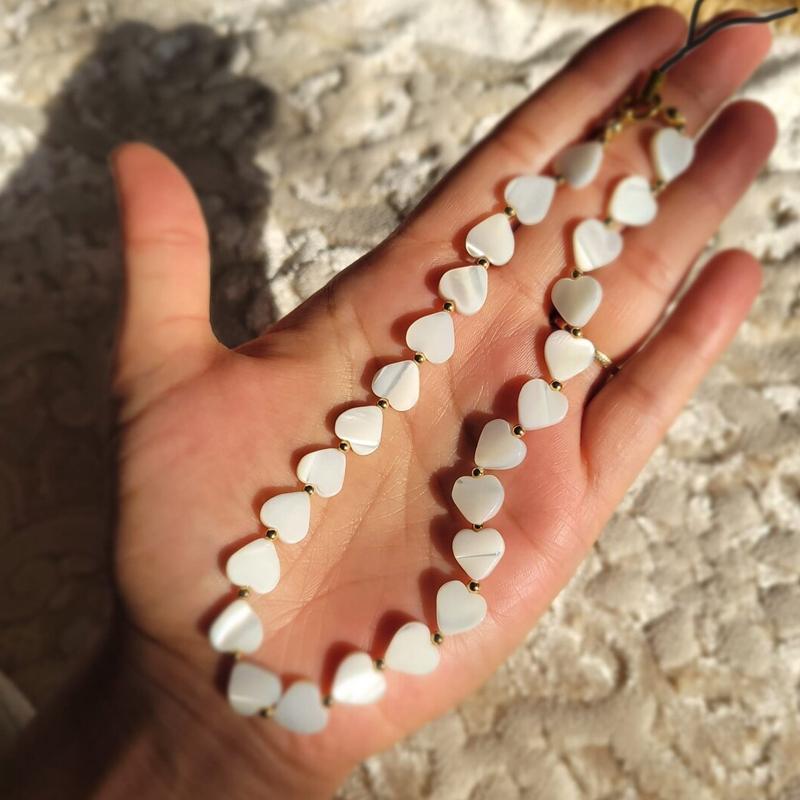 Heart Shaped Beaded Decor Phone Chain, Anti-lost Phone Lanyard, Fashion Phone Strap for Women & Girls, Mobile Phone Decoration Accessories