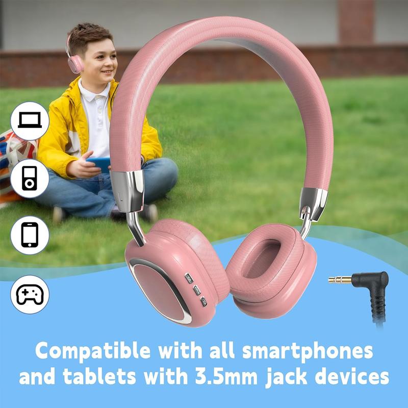 Wireless Headphones with Built-in Microphone, Electronic Audio Earbuds Wireless Noise Cancellation Headphones, Foldable Gaming Headset for iPhones, Computers, MP3, Fun Summer Gift