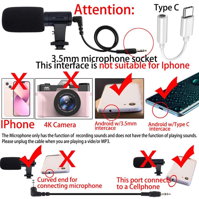 5-in-1 Cellphone Stand Stabilizer with LED Fill Light, Portable Smartphone Tripod for iPhone & Android, Folding Tripod Stand For Live Streaming, Selfie Accessories, Phone Tripod