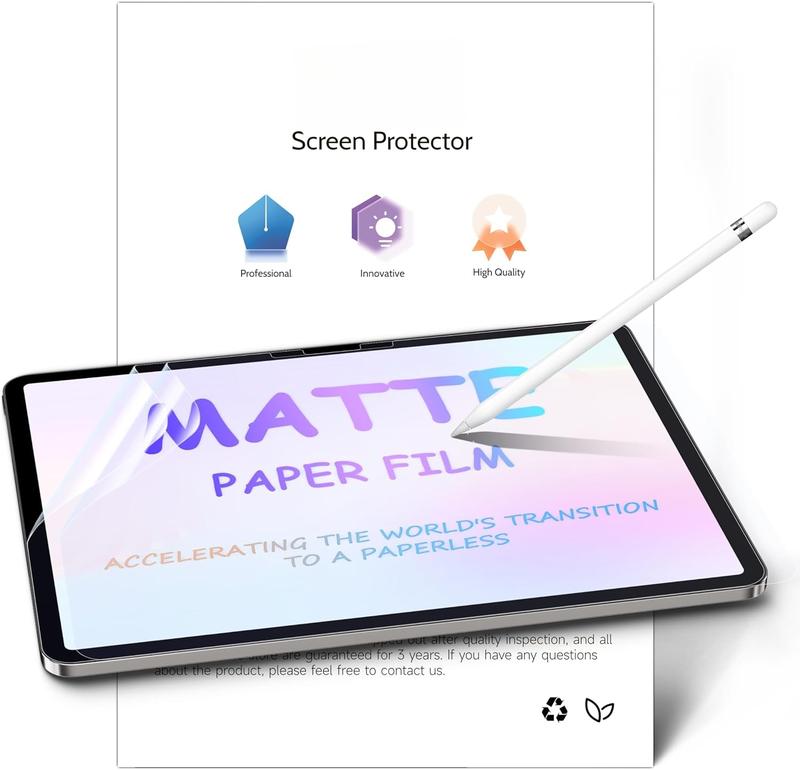 2 Pack Like Paper Screen Protector for iPad Pro 11 Inch 5th (2024, M4), Matte Anti Glare PET Film Blue Light Filter Eye Protection Cover Drawing & Writing Feel Like on Paper