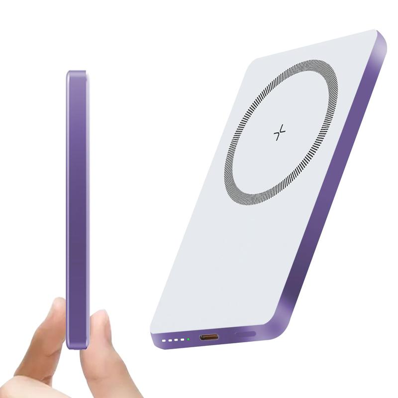 Magnetic Power Bank, 5000mAh Magnetic Power Bank with Type-C Port, 20W PD Fast Charging Wireless Portable Charger for iPhone 15 14 13 12 Pro Max
