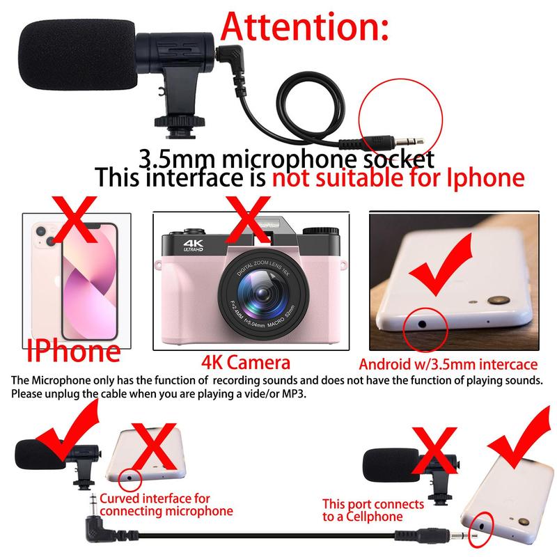 5-in-1 Cellphone Stand Stabilizer with LED Fill Light, Portable Smartphone Tripod for iPhone & Android, Folding Tripod Stand For Live Streaming, Selfie Accessories, Phone Tripod