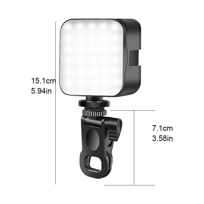 Portable LED Fill Light, 1 Count 10-level Brightness Video Conference Light, Clip-on Selfie Light for Mobile Phone Tablet Laptop Camera