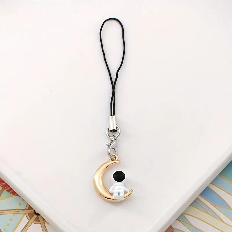 Moon & Star Design Phone Chain, Fashion Phone Decoration Charm for Women & Men, Phone Lanyard for iPhone X 8 7 6 5 4 3 2 1