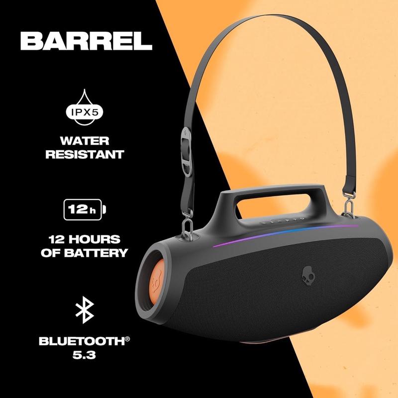 Skullcandy Bluetooth speaker water resistant, portable!! Charging Durable Handle Audio Boombox Usb Wireless