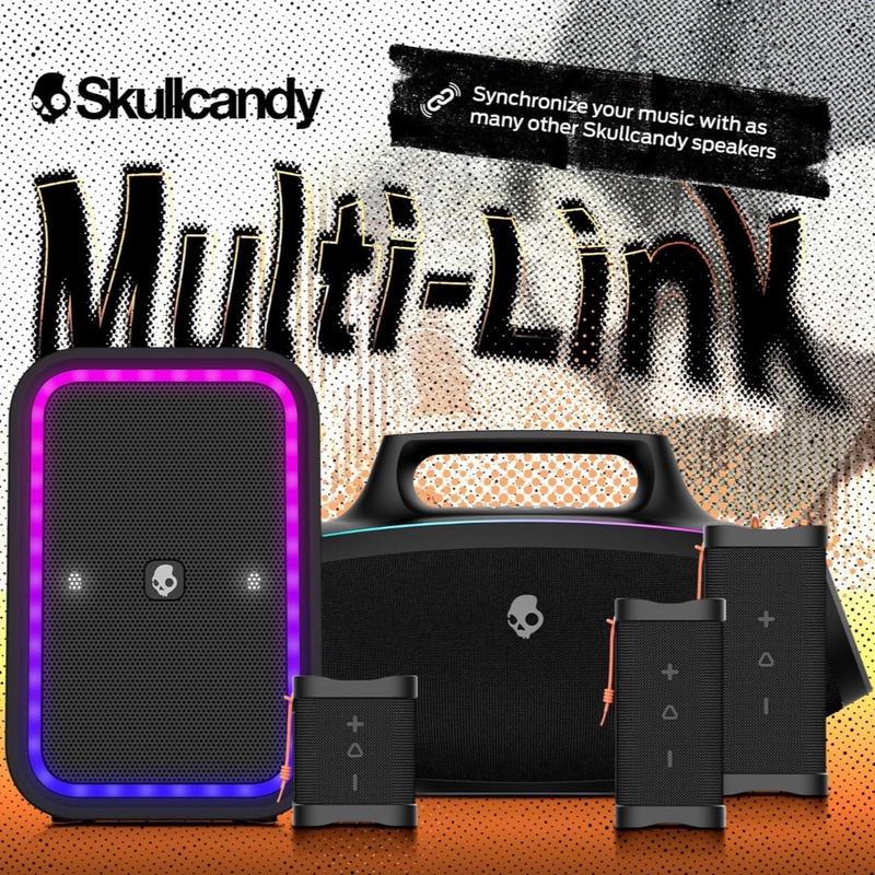 Skullcandy Bluetooth speaker water resistant, portable!! Charging Durable Handle Audio Boombox Usb Wireless