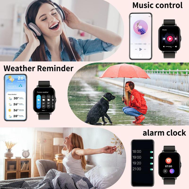 Multifunctional Smart Watch, Fashion Digital Watch with Wireless Calling Dialing & APP Reminder, Sports Watch for Women & Men