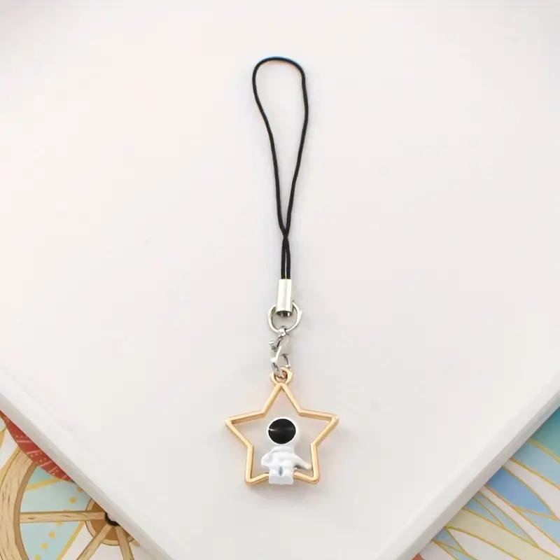 Moon & Star Design Phone Chain, Fashion Phone Decoration Charm for Women & Men, Phone Lanyard for iPhone X 8 7 6 5 4 3 2 1