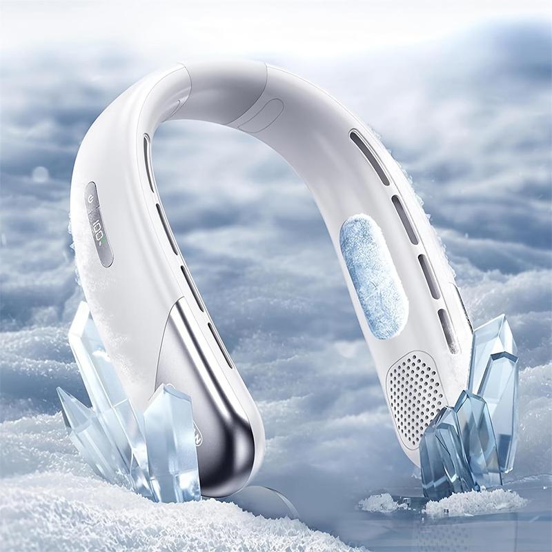 Portable Fan, USB Rechargeable Fan Portable Hanging Neck Fan, 5-speed Adjustable Fans, Silent Personal Cooling Fan, Digital Display Wearable Fan with Battery, Cooling Neck Fan for Summer Outdoor Travel