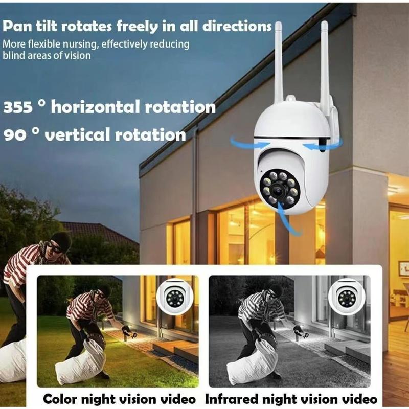 5G 1080P Smart Security Camera Wireless 360° ViewMotion Detection Waterproof Camera WiFi Remote Monitoring vision APP Remote control 2 Way Voice Intercomoutdoor Camera Night Vision SpotlightIndoor Outdoor Phone christmas 2024 omament glass cleaner