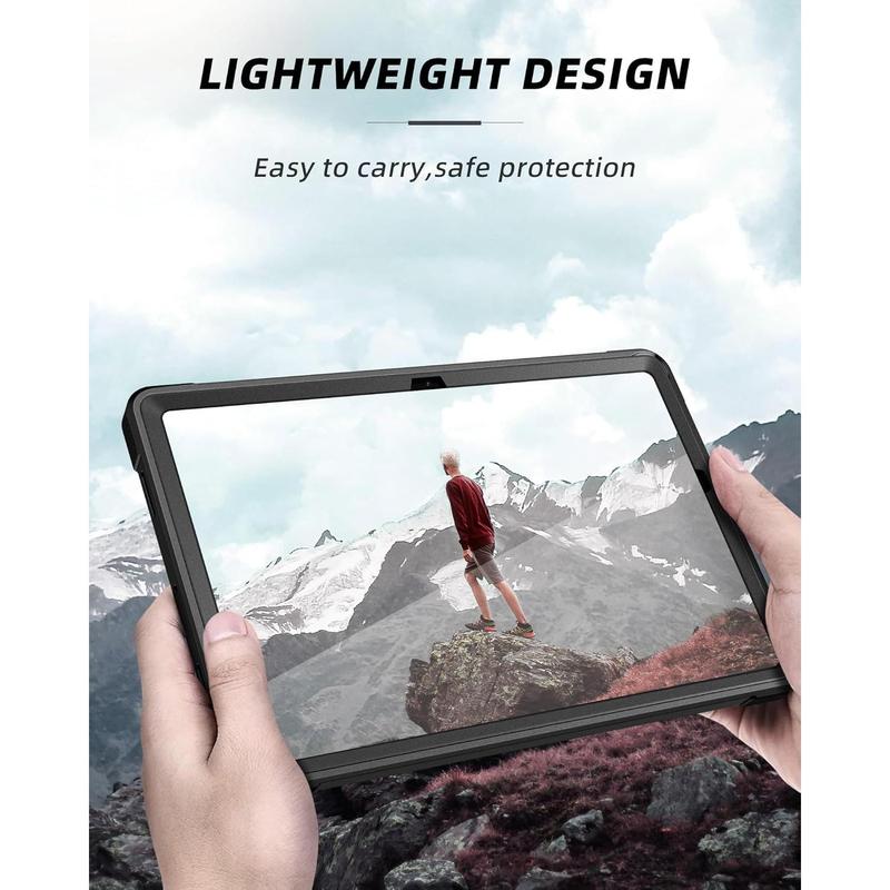 Samsung Galaxy Tab A9 Plus 11 Inch 5G 2023 Case, Built-in Screen Protector, Kickstand, Full-Body Dual Layer Shockproof Protective Cover for Tablet A9+ 11'' (SM-X210 X216 X218), Black