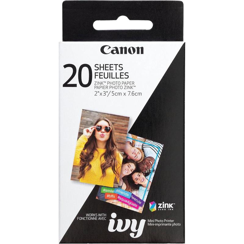 Canon Zink Photo Paper Pack, 20 sheets, White, 2