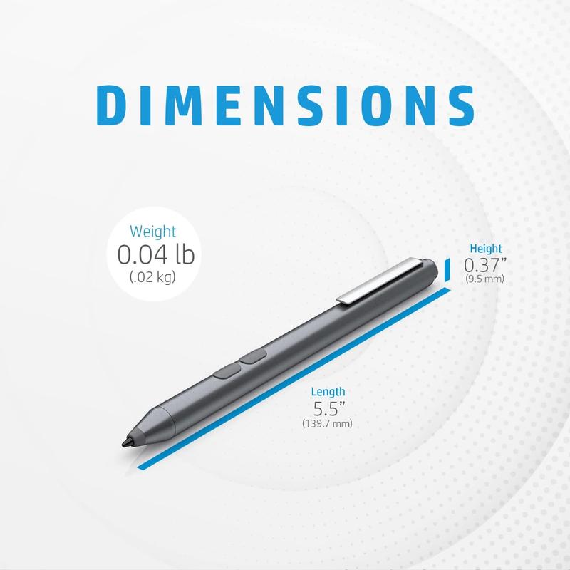 HP Genuine Digital Stylus Pen for Envy x360 Pavilion x360 Spectre x360 2-in-1 Laptops, Support MPP with Pressure Sensitivity, Dark Grey
