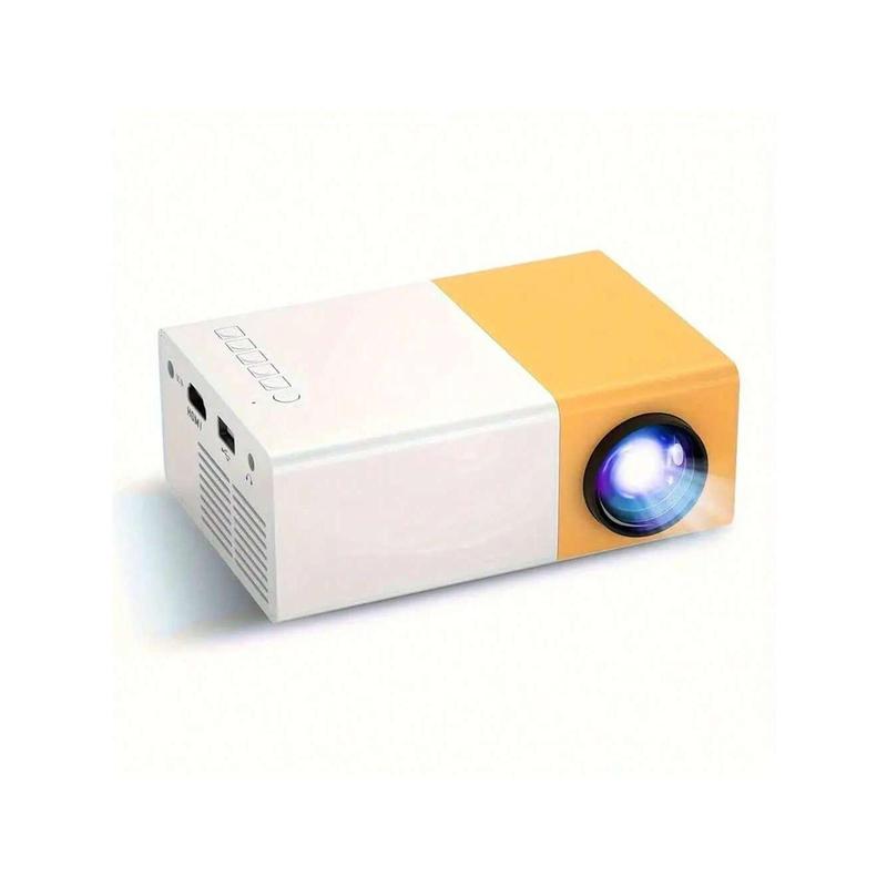 Mini Projector, 1080P Full HD Supported Video Projector, Portable Outdoor Home Theater Movie Projector, Compatible With HDMI, USB, AV, Smartphone,Tablet,Laptop (US Plug)