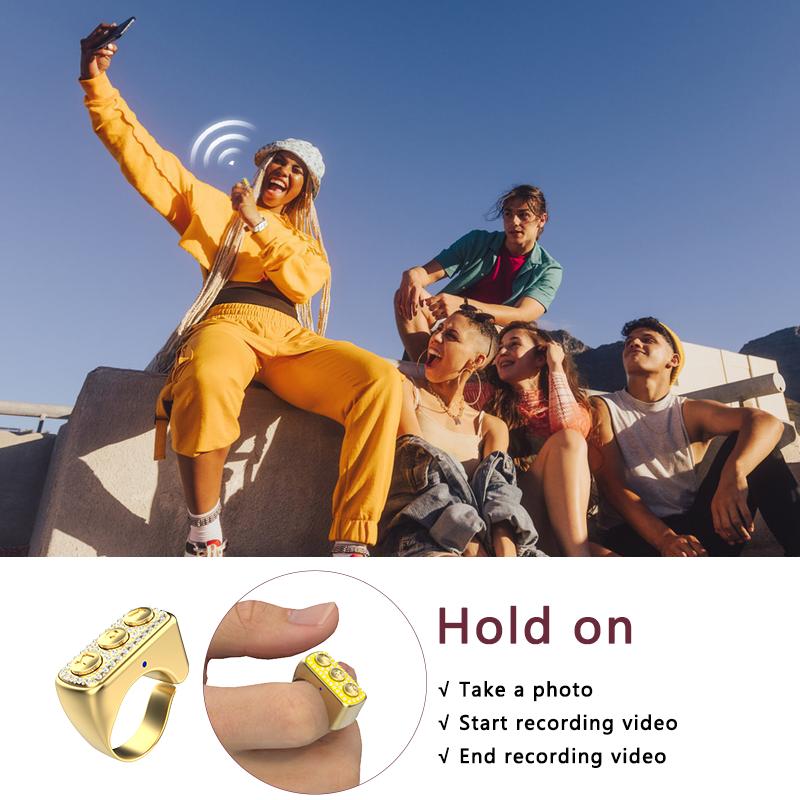 Xring Scrolling Ring Remote Control Ring with Rhinestones,Phone Ebook APP Page Tumner (Not for Kindle Device), Bluetooth Phone Remote for Camera Selfle,Smart Ring for iPhone, iPad, Android, tiktok  remote Selfie Smartphone Selfie Smartphone Bluetooth