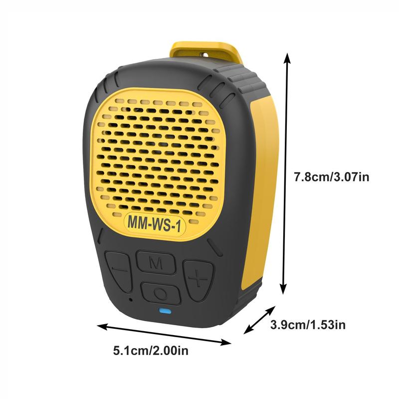 Portable Wireless Speaker (1 Count), Clip-on Wireless Speaker with Magnetic, USB Rechargeable Waterproof Portable Speaker with Built-in Mic for Hands-free Music Calls