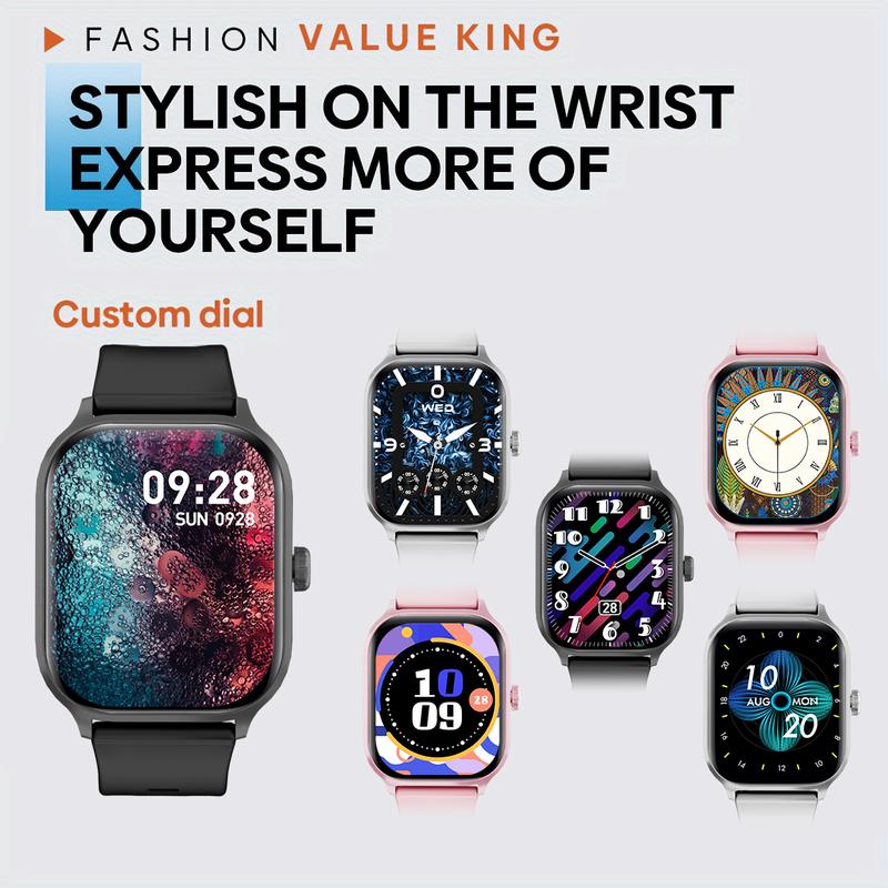 Smart Watch With Call Function, Wireless Calling, Fitness Tracker For Outdoor Activities, Message Notifications, Remote Camera Control, Music Management smart band Devices Wearable Smartphone