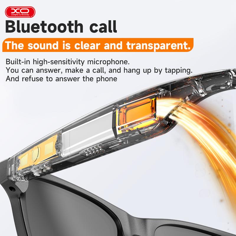 Smart Glasses Listenable Songs,Wireless Headphone Smart Glasses for Mobile Phone,Back to School Cool Gifts,Glasses For Men and Woman,100H Standby Time Long Battery, Athletic Outdoor UV Protection and Voice Control Audio Headset Earbud