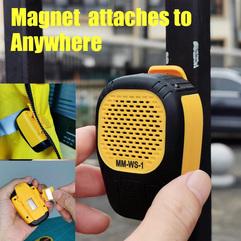 Portable Wireless Speaker (1 Count), Clip-on Wireless Speaker with Magnetic, USB Rechargeable Waterproof Portable Speaker with Built-in Mic for Hands-free Music Calls