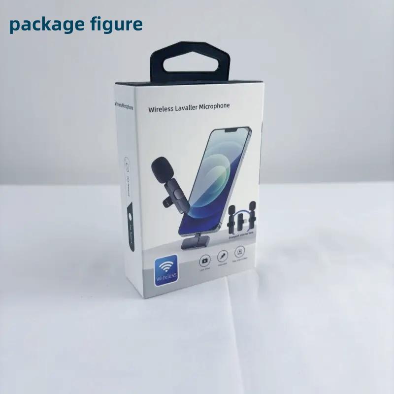 Wireless Collar Microphone, Portable Audio Noise Reduction Mic for iPhone, Tablet, Collar Mini Microphones, Wireless Mic for Video Recording, Teaching Speech Mic, Streaming Equipment