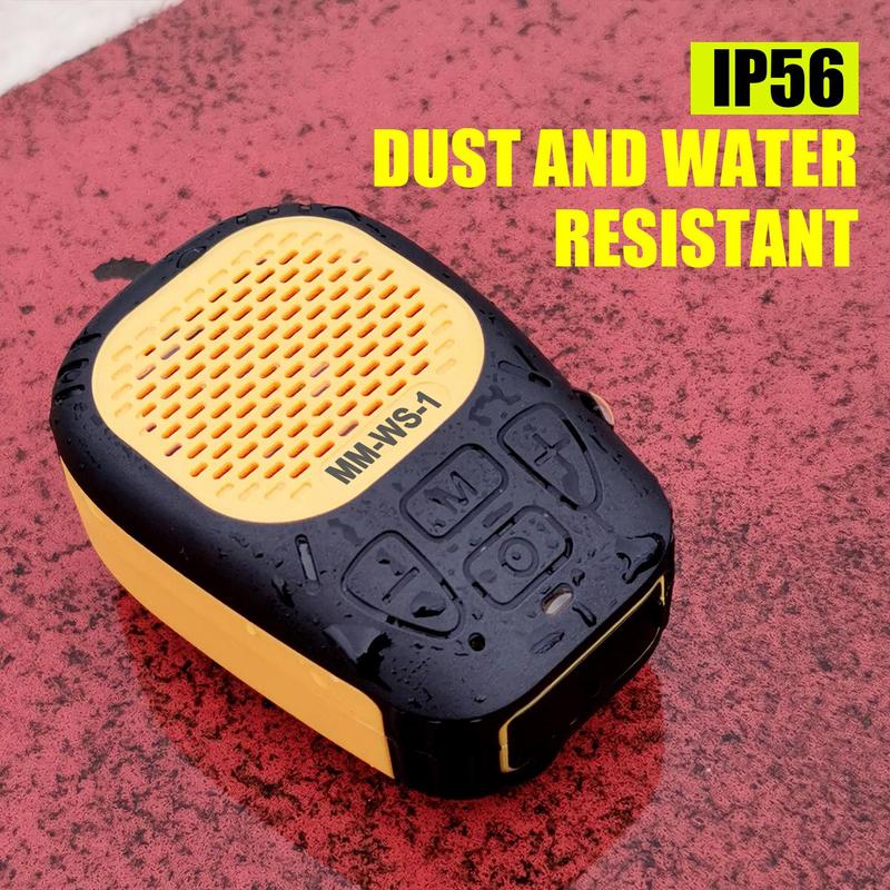 Portable Wireless Speaker (1 Count), Clip-on Wireless Speaker with Magnetic, USB Rechargeable Waterproof Portable Speaker with Built-in Mic for Hands-free Music Calls