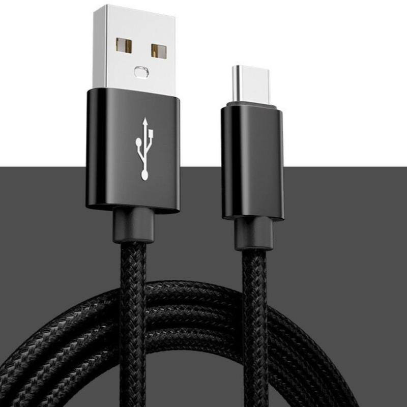 USB-A To Type-C Charging Cable, 2A Fast Charging Data Cable, Universal Nylon Braided Charging Cable Compatible with Most Smart Devices