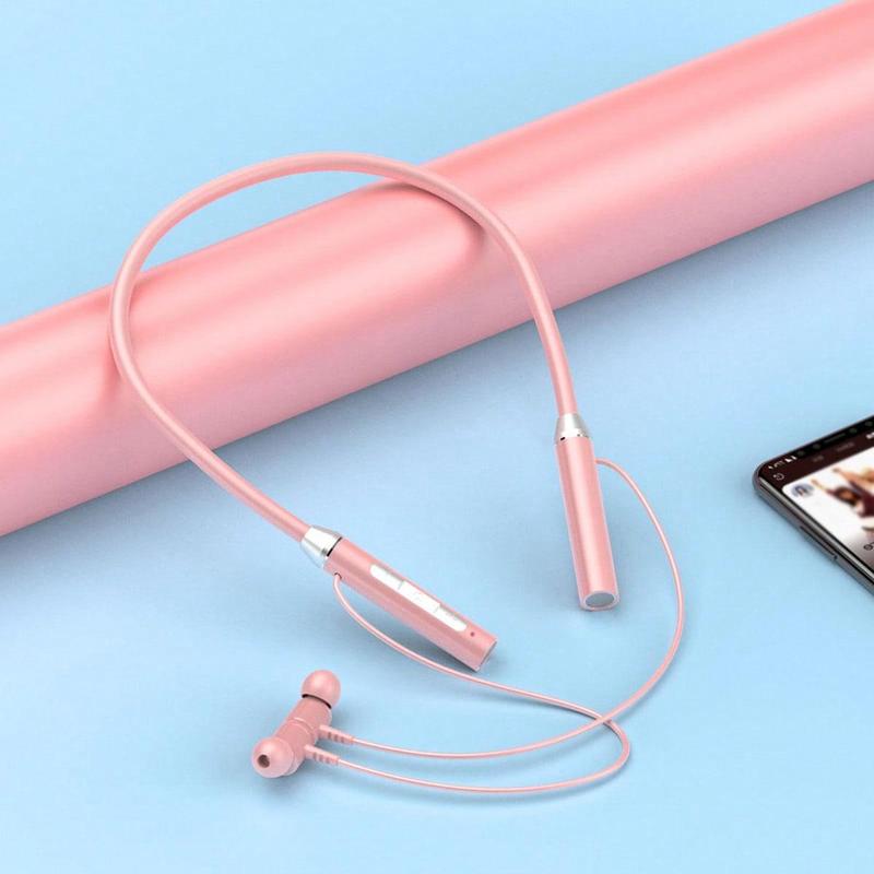 Neck Hanging Wireless Headphone, In-ear Design Neckband Bluetooth-compatible Wireless Headphone, Noise Cancelling High Sound Quality Earphone for Sport Running Gym Office