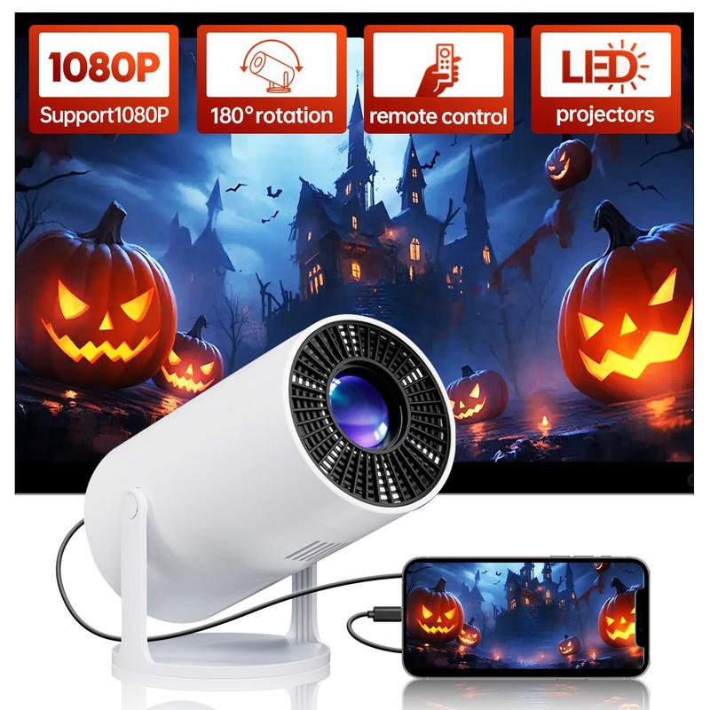 Mini Movie Portable Projector, Native 720P 200ANSI HD TV Projector with Remote Control, Portable Cinema Projector for Home Office and Outdoor Use