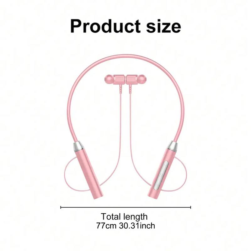 Neck Hanging Wireless Headphone, In-ear Design Neckband Bluetooth-compatible Wireless Headphone, Noise Cancelling High Sound Quality Earphone for Sport Running Gym Office