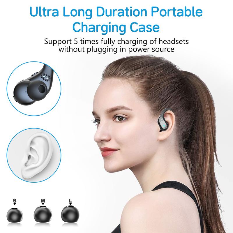 Bluetooth Earbuds: Wireless Headphones with 75 Hours Playtime, ENC Mic, Noise Cancellation, LED Display, Deep Bass, IP5 Waterproof, Bluetooth 5.3 Stereo Earphones for Workouts