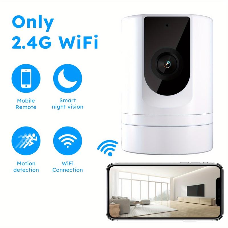 Indoor Security Camera, Ease Life APP, 1080P Foldable Camera For Home, Flexible Installation, Motion Detection, 2-Way Audio, IR Night Vision Speaker