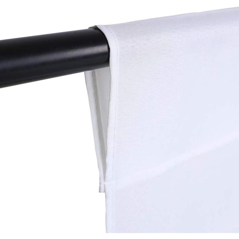 8FTX10FT White Backdrop Background for Photography Photo Booth Backdrop for Photoshoot Background Screen Video Recording Parties Curtain