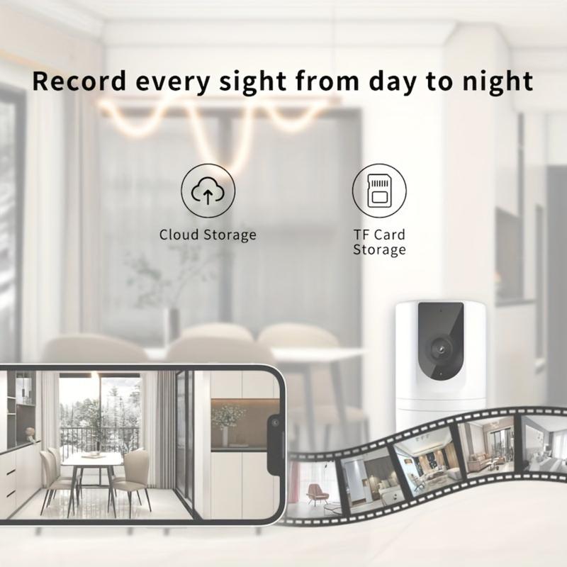Indoor Security Camera, Ease Life APP, 1080P Foldable Camera For Home, Flexible Installation, Motion Detection, 2-Way Audio, IR Night Vision Speaker