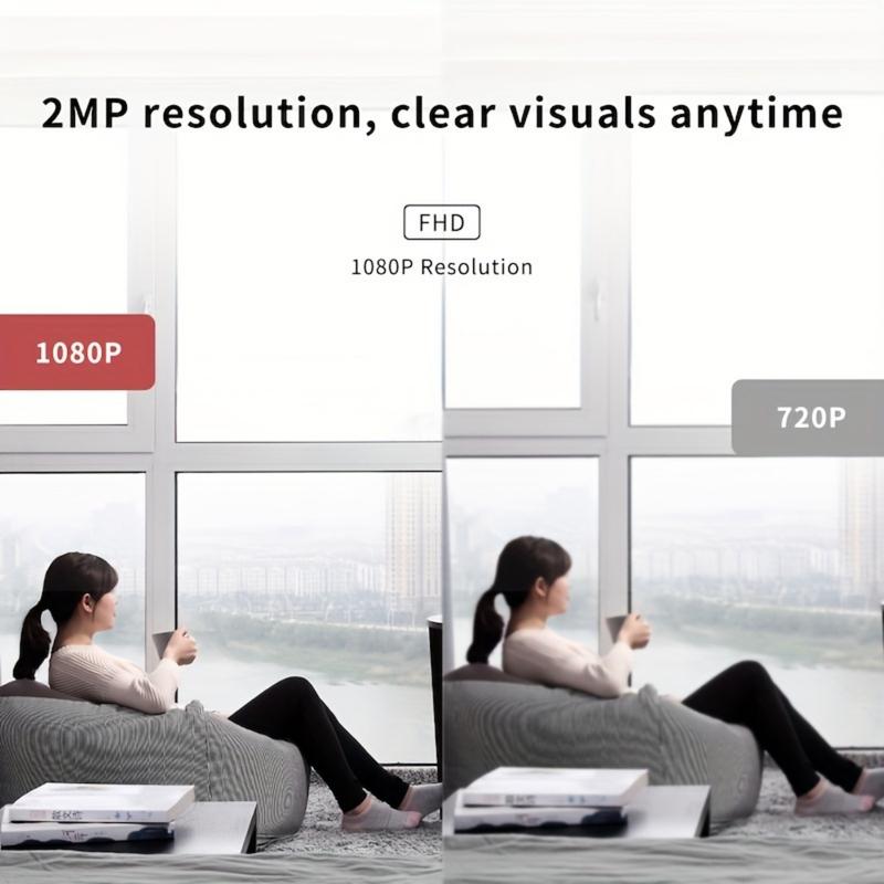 Indoor Security Camera, Ease Life APP, 1080P Foldable Camera For Home, Flexible Installation, Motion Detection, 2-Way Audio, IR Night Vision Speaker