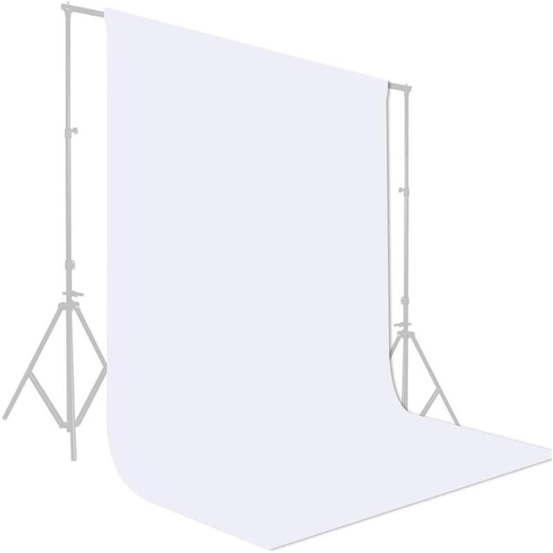 8FTX10FT White Backdrop Background for Photography Photo Booth Backdrop for Photoshoot Background Screen Video Recording Parties Curtain