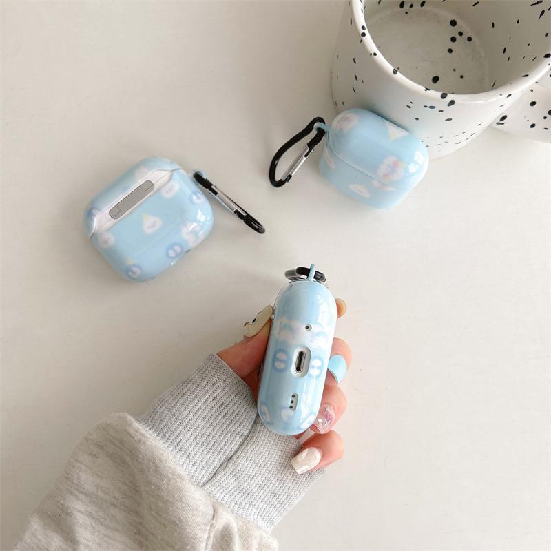 ​​Creative Fashion Earphone Case with Carabiner, 1 Count Decorative Earphone Protective Cover Compatible with AirPods 1 2 3 Pro 2 Pro
