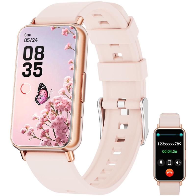 Men's Women's 1.45-inch Smartwatch with Fitness Tracker, Make Receive Calls Multi-Sport Mode Pedometer Message Alerts, IP67 Water Resistant for iPhone and Android Devices, Back to School Gift