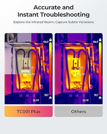 TOPDON TC001 Plus Thermal Camera for Android, 256 x 192 IR High Resolution with Visual Camera, 25Hz Refresh Rate, Dual-Lens Thermal Imaging Camera