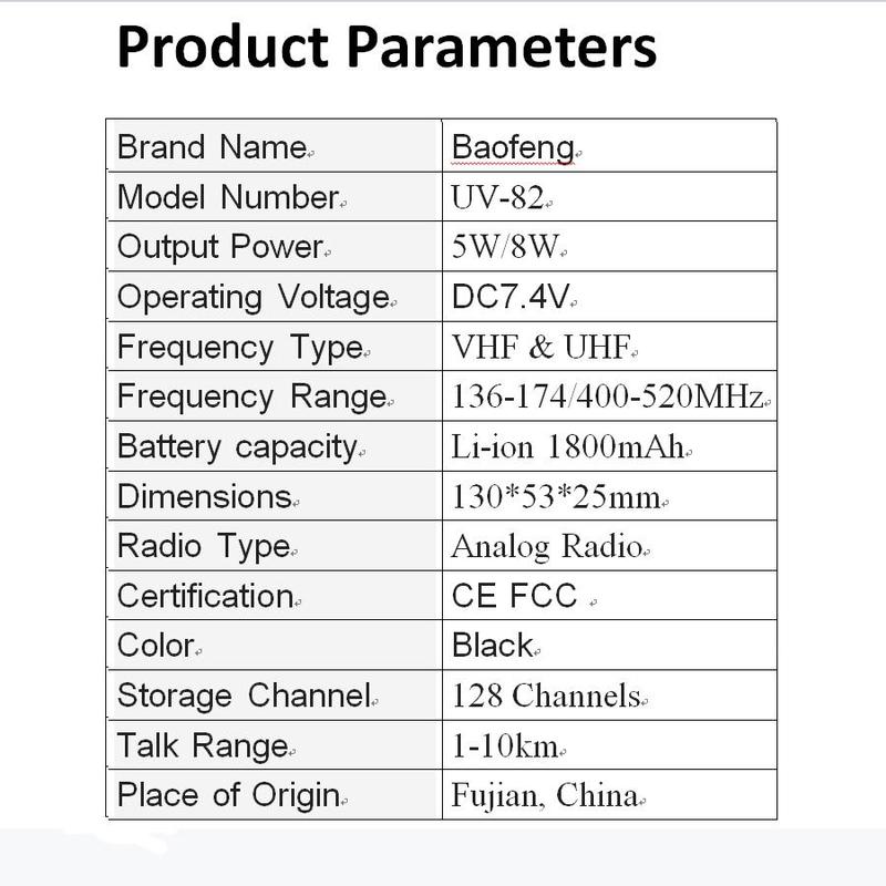 Baofeng 5W 8W UV-82 Dual Band Ham Radio, Two Way Radio, Handheld Walkie Talkie with Accessories, Portable Radio for Outdoor Camping Hiking