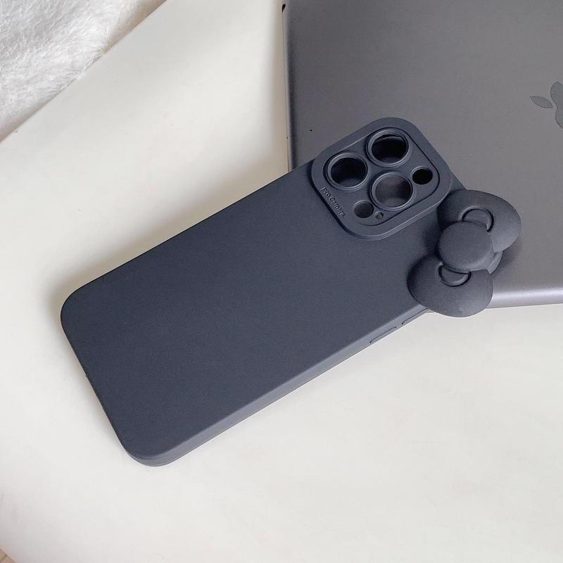 Cute Bowknot Design Phone Case, 3D Bow Decor Phone Protective Cover, Phone Accessory Compatible with iPhone 15 14 13 12 11