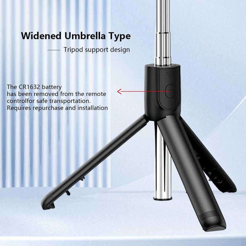 Portable Selfie Stick Tripod, 1 Count 360 Degree Rotatable Handheld Phone Live Broadcast Holder with Fill Light, Selfie Accessories for Home & Outdoor