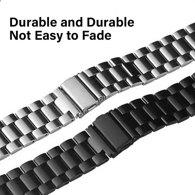 Stainless Steel Watch Band (Band Only), 1 Count Fashionable Watch Band for Men & Women, Wearable Accessories Compatible with Huawei Samsung Apple Smart Watches