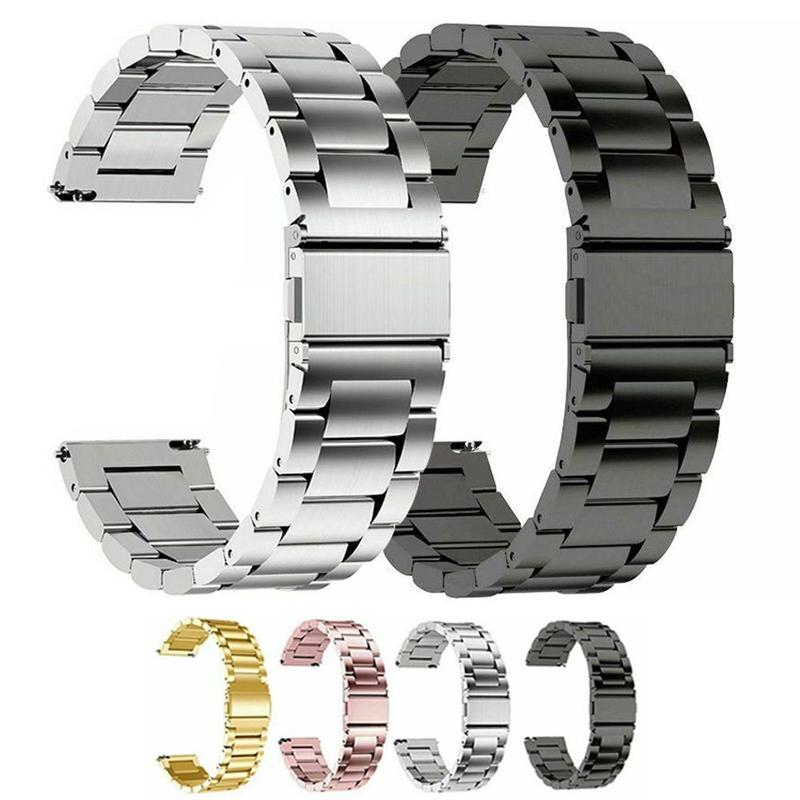 Stainless Steel Watch Band (Band Only), 1 Count Fashionable Watch Band for Men & Women, Wearable Accessories Compatible with Huawei Samsung Apple Smart Watches